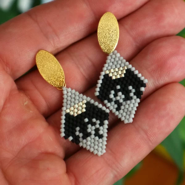 Pendientes miyuki "rombo paisaje"